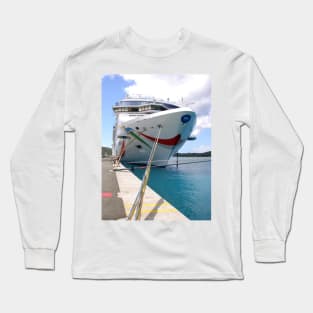 Norwegian Dawn  tied up in St. Thomas, USVI Long Sleeve T-Shirt